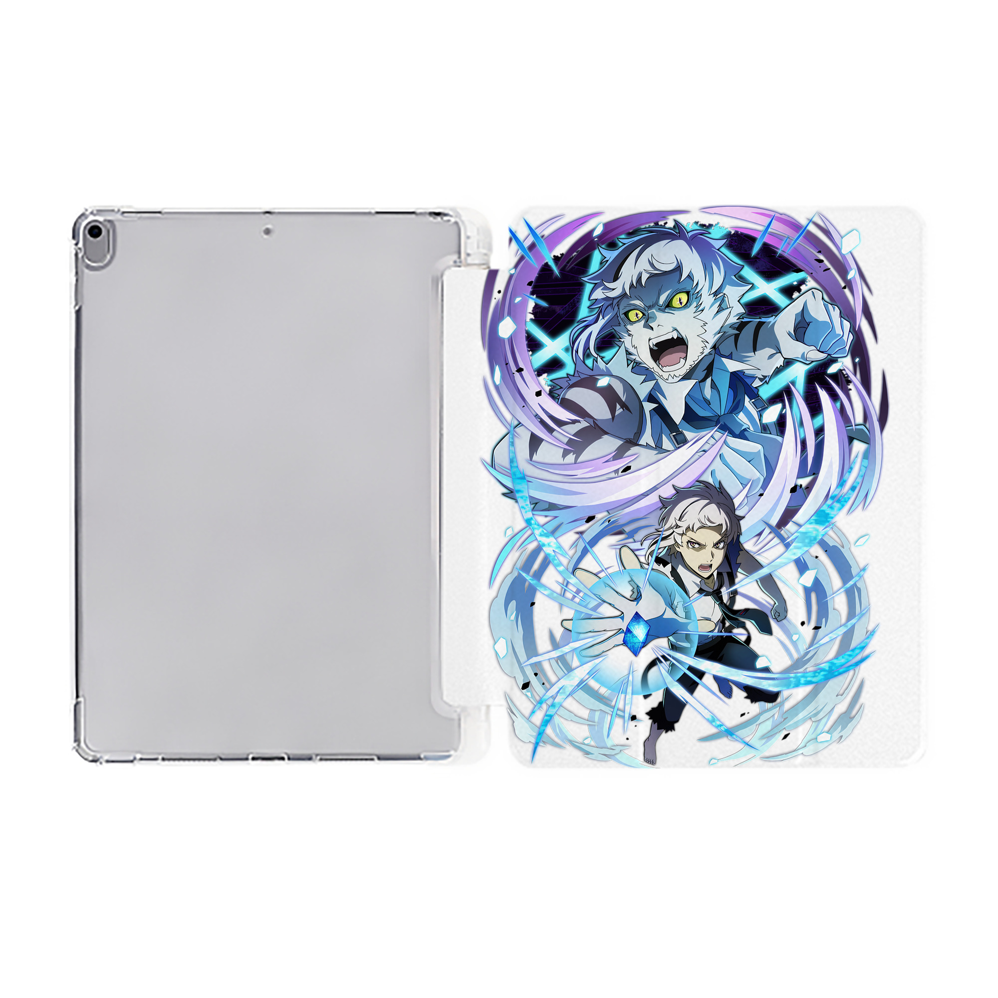 （画像用） 文豪ストレイドッグス Bungo Stray Dogs IPad ケース ペン収納付き 三つ折りスタンド PUレザー×シリコン 対応機種9.5/10.5/10.9インチ